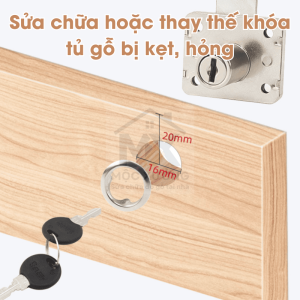 Sửa chữa hoặc thay thế khóa tủ gỗ bị kẹt, hỏng