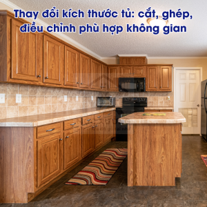 Thay đổi kích thước tủ: cắt, ghép, điều chỉnh phù hợp không gian