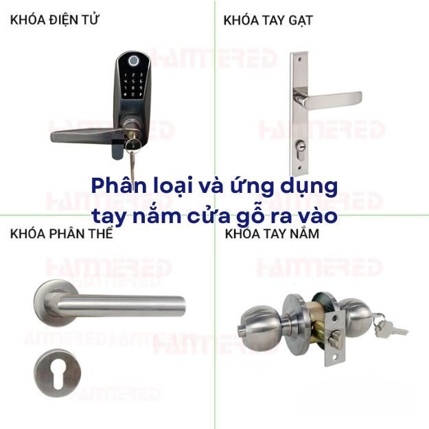 Phân loại và ứng dụng tay nắm cửa gỗ ra vào.