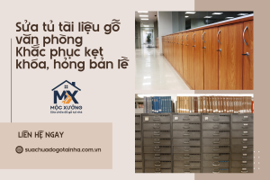 Sửa tủ tài liệu gỗ văn phòng: Khắc phục kẹt khóa, hỏng bản lề